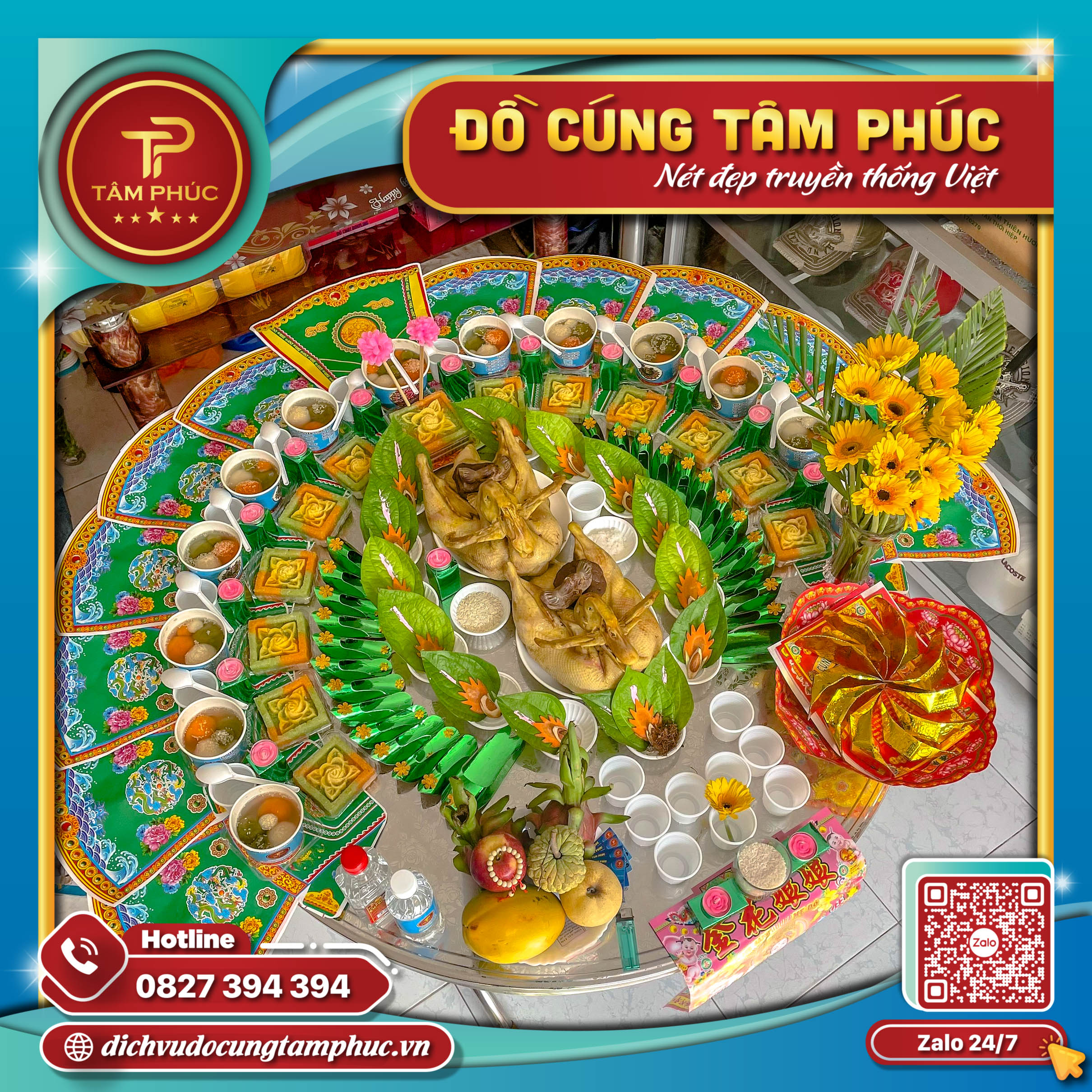 Mâm lễ cúng căn đơn giản cho bé tại Cần Thơ.